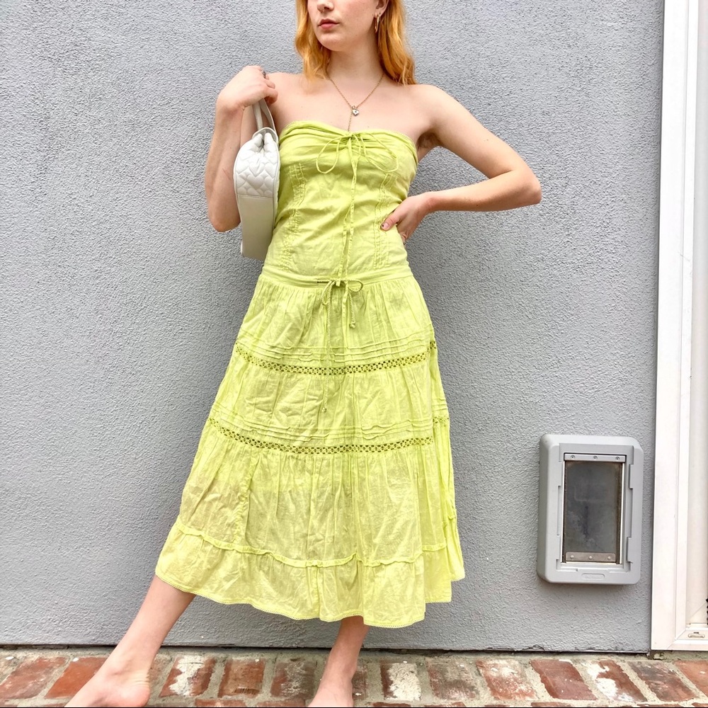 🚫SOLD🚫Lime green y2k fairy goth dress - Picture 1 of 6